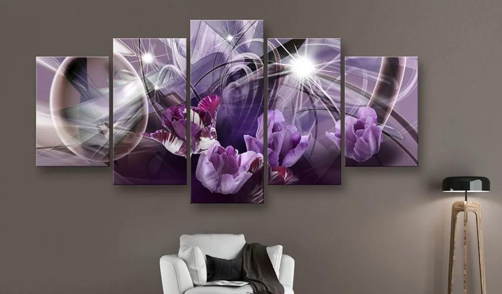 Πίνακας - Purple of tulips - 200x100