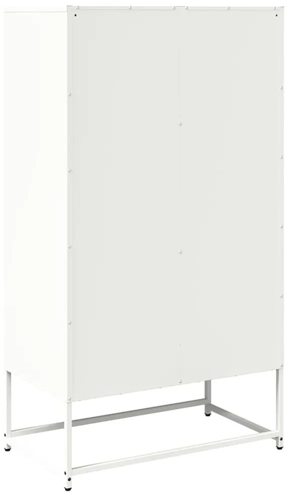 Highboard Λευκό 68x39x123 cm Ατσάλι - Λευκό