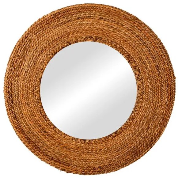 Καθρέπτης Encere Inart μπανάνα ξύλο Φ70x5εκ 337-000017 337-000017 Καφέ