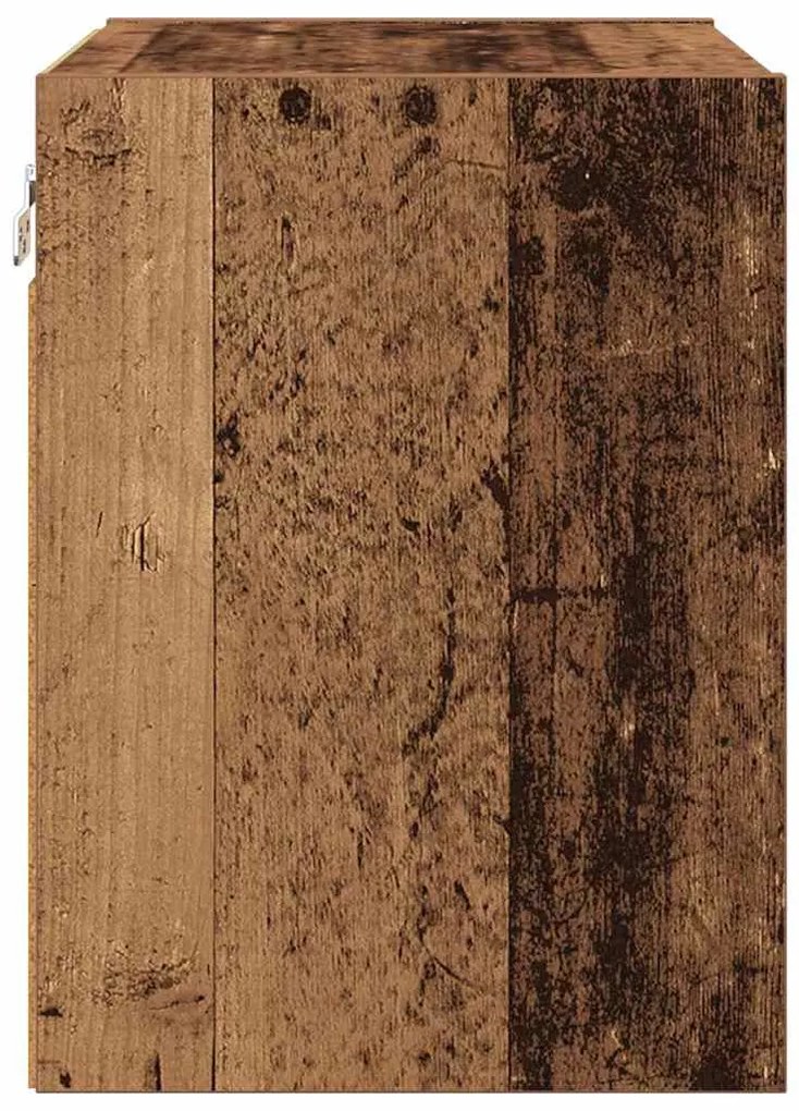 vidaXL Κρεμαστό ντουλάπι με αποθήκευση Παλιό ξύλο 40 x 29,5 x 40 εκ.