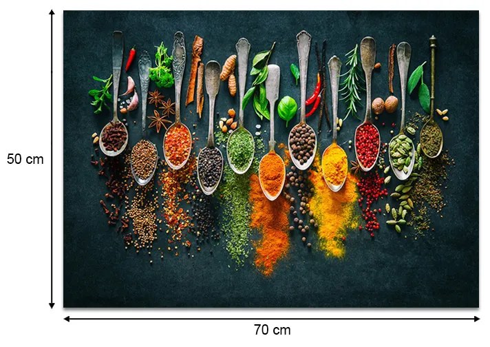 Πίνακας σε καμβά &quot;Spices&quot; Megapap ψηφιακής εκτύπωσης 70x50x3εκ.