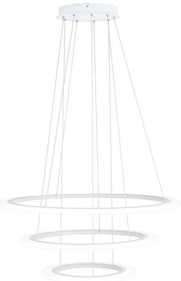 Φωτιστικό Οροφής 39274 Penaforte Led Ø790 3 Ring White Eglo Aluminium, Plastic