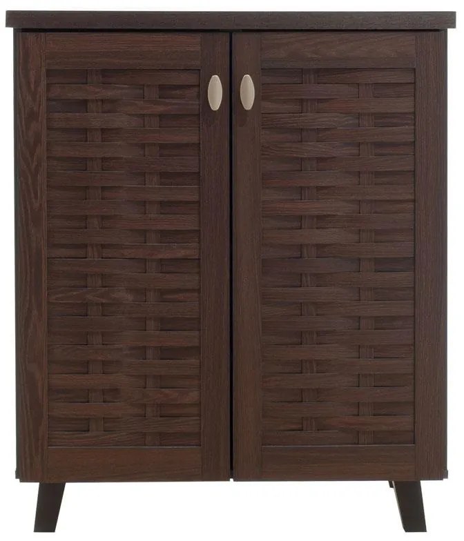 Παπουτσοθήκη-ντουλάπι MANTAM 12 ζεύγων χρώμα καρυδί 78x40x92εκ 78x40x92 εκ.