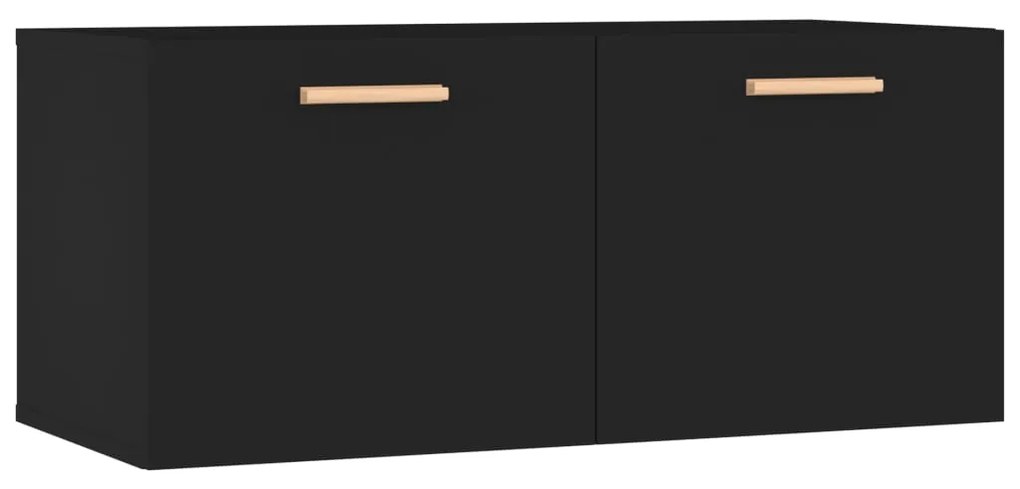 vidaXL Ντουλάπι Τοίχου Μαύρο 80 x 35 x 36,5 εκ. Επεξεργασμένο Ξύλο