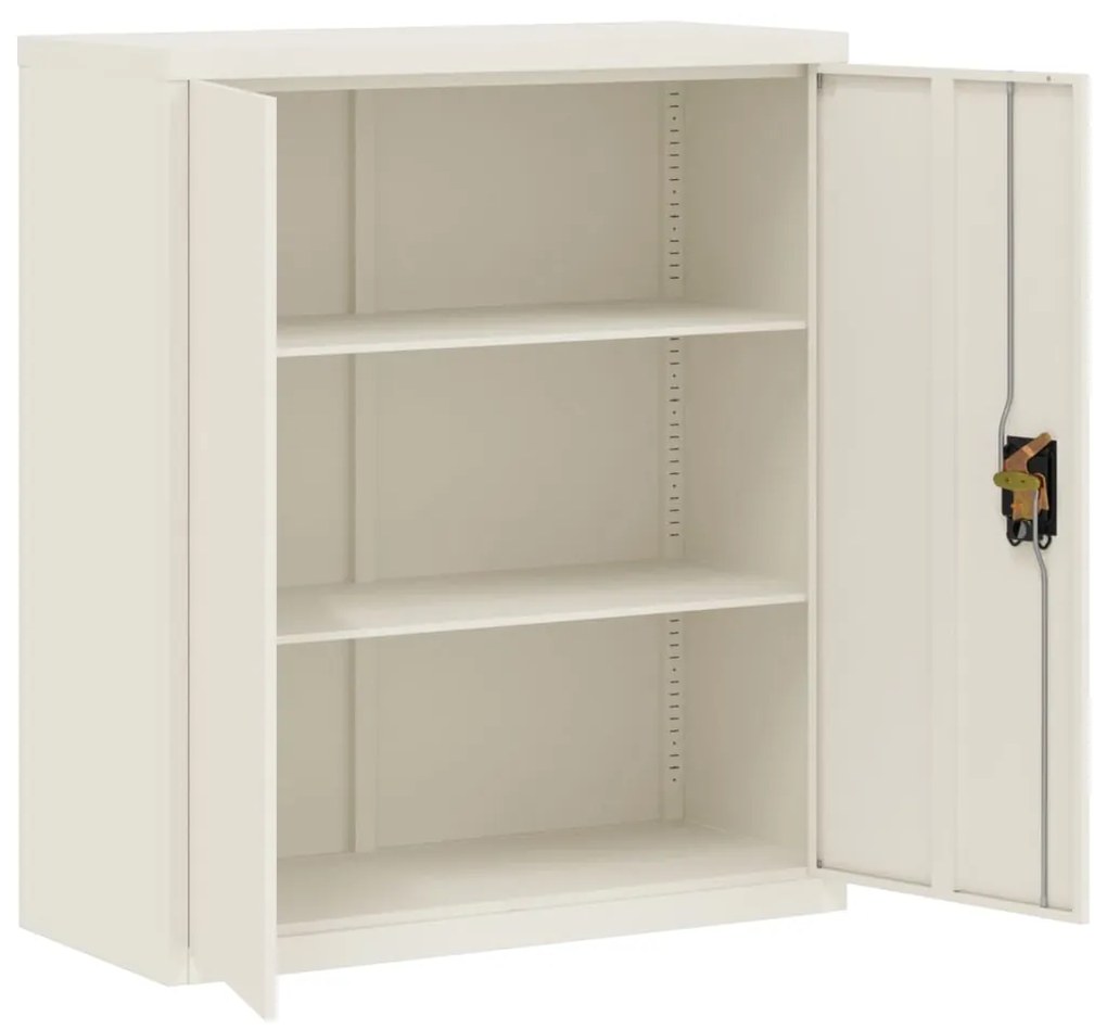 vidaXL Αρχειοθήκη Λευκή 90 x 40 x 105 εκ. από Ατσάλι