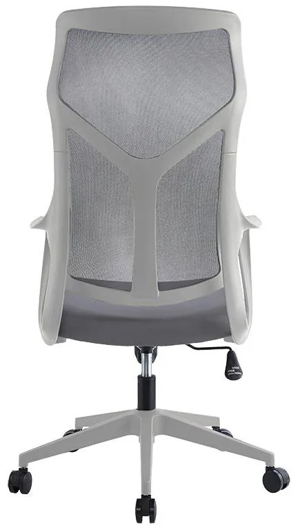 Καρέκλα γραφείου διευθυντή Flexibility mend ύφασμα mesh γκρι 53x50x130 εκ.
