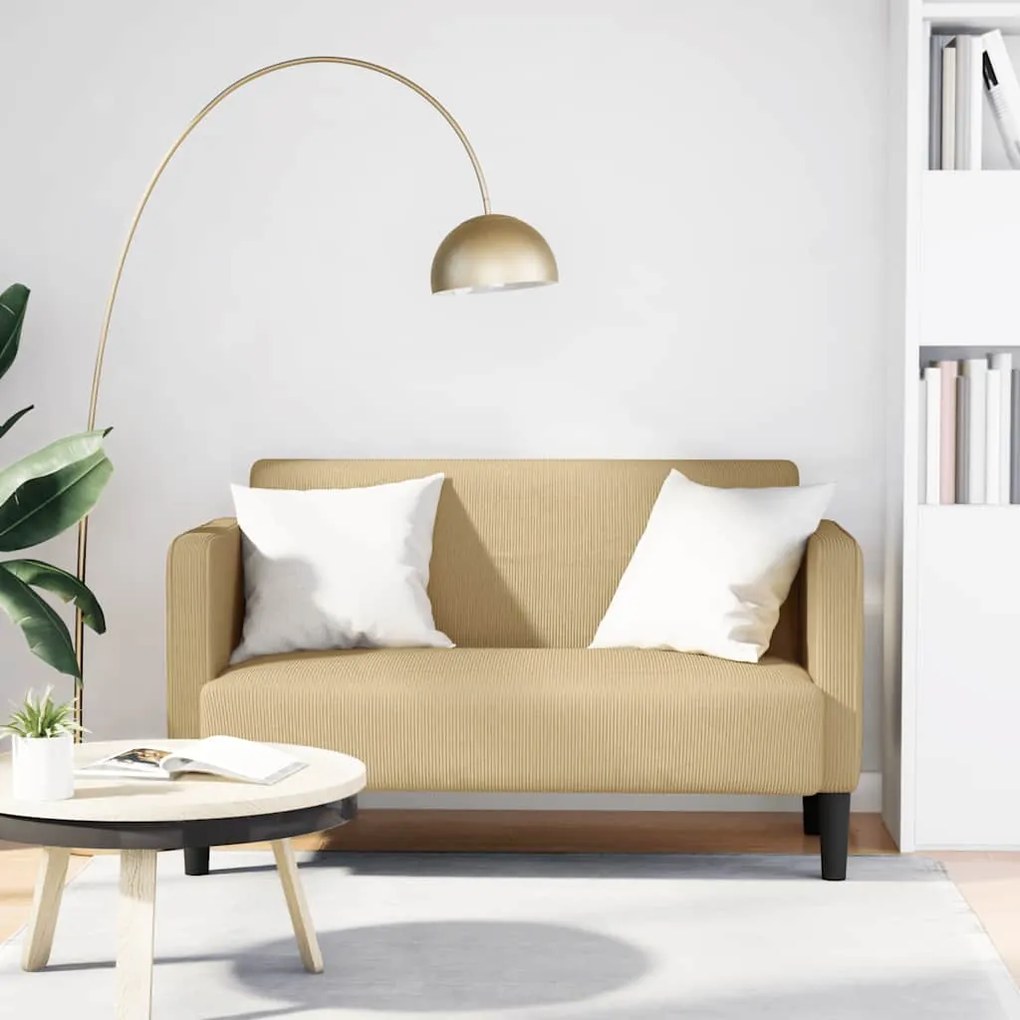 vidaXL Καναπές Loveseat Πρασινογκρί 109 εκ. ύφασμα Corduroy