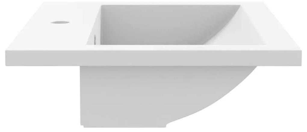 vidaXL Νιπτήρας Λευκός 600 x 450 x 120 χιλ. Γρανιτένιος