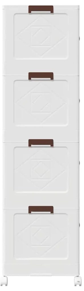 vidaXL Στοιβαζόμενο κουτί αποθήκευσης με τροχούς 4 Επιπ. 75 Λίτρα