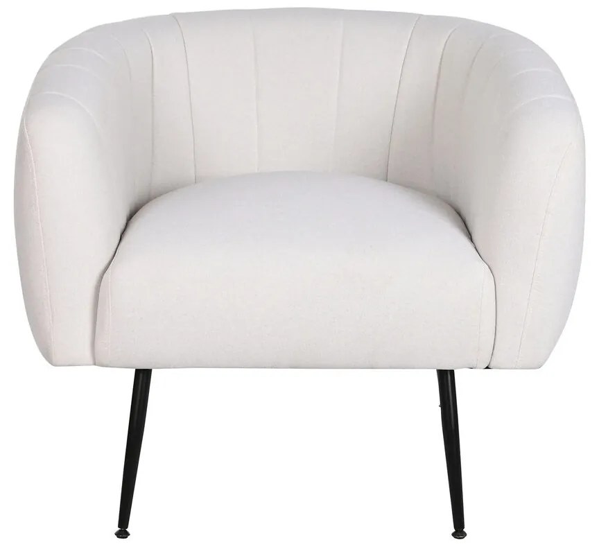 Πολυθρόνα DKD Home Decor Μαύρο Μπεζ Χρυσό Αφρός Ξύλο Μέταλλο 81 x 75 x 73 cm