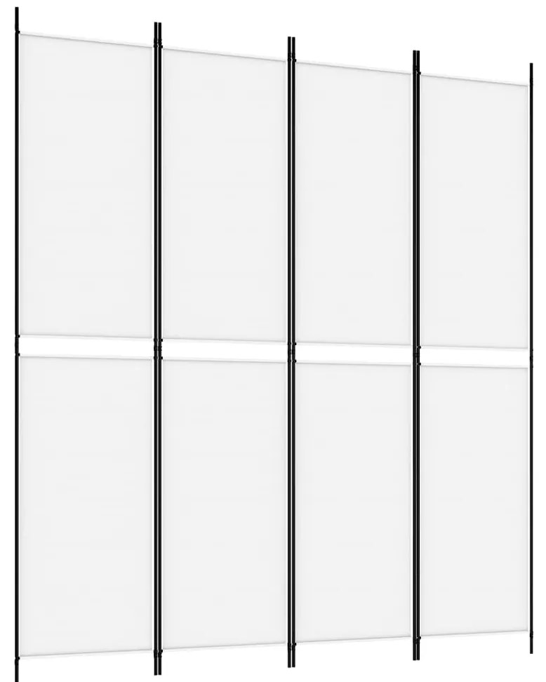 vidaXL Διαχωριστικό Δωματίου με 4 Πάνελ Λευκό 200 x 220 εκ. Υφασμάτινο