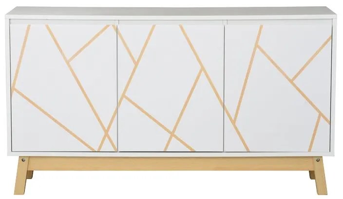 Μπουφές Aria λευκό-φυσικό 120x35x67 εκ 120x35x67 εκ.