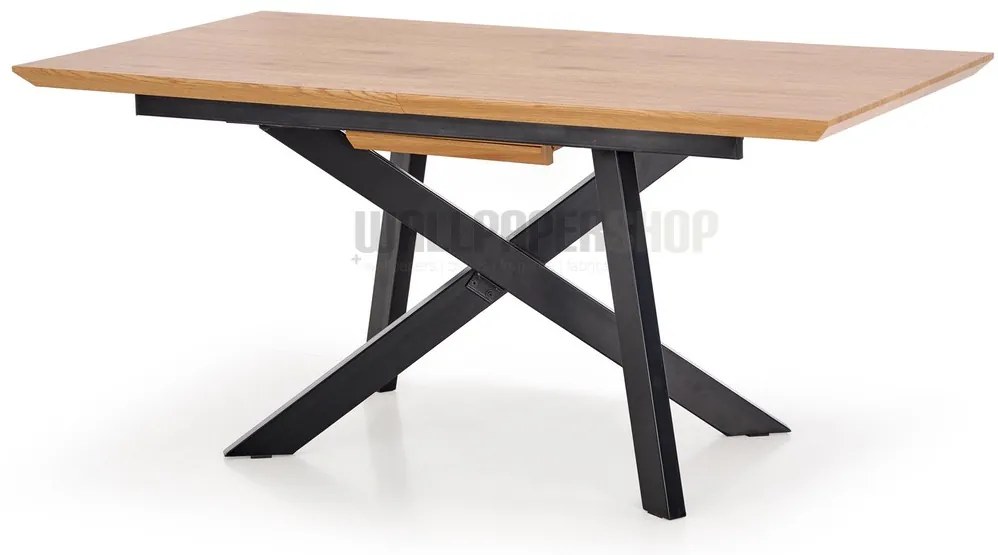 Cap Ανοιγόμενη Τραπεζαρία Μελί / Μαύρο 160-200x90x76