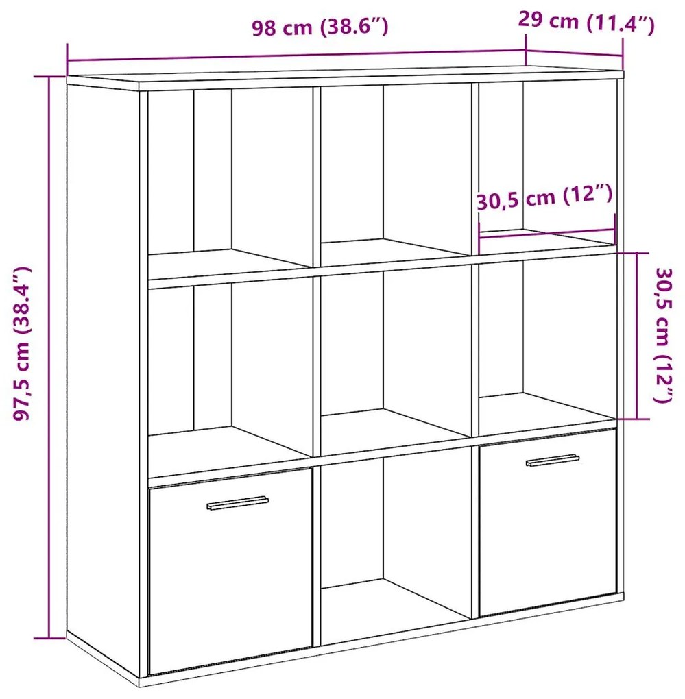 ΒΙΒΛΙΟΘΗΚΗ 98X29X97,5 ΕΚ. ΑΠΟ ΕΠΕΞΕΡΓΑΣΜΕΝΟ ΞΥΛΟ 855966