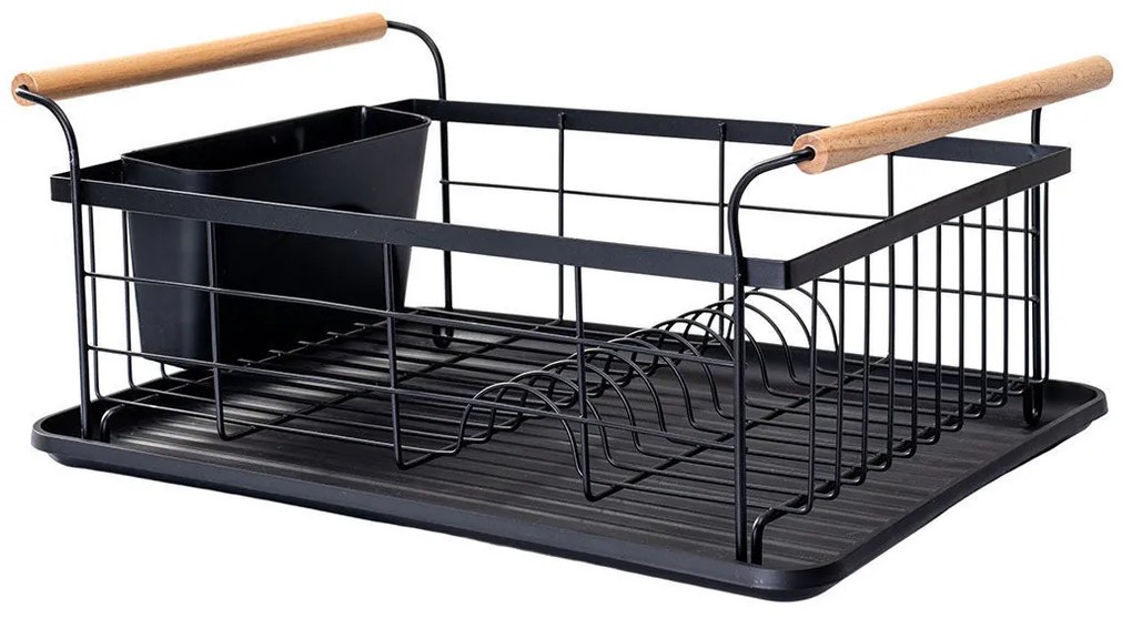 Estia 01-12885 Στεγνωτήρας Νεροχύτη Μεταλλικός 44x32x20cm, Μαύρο