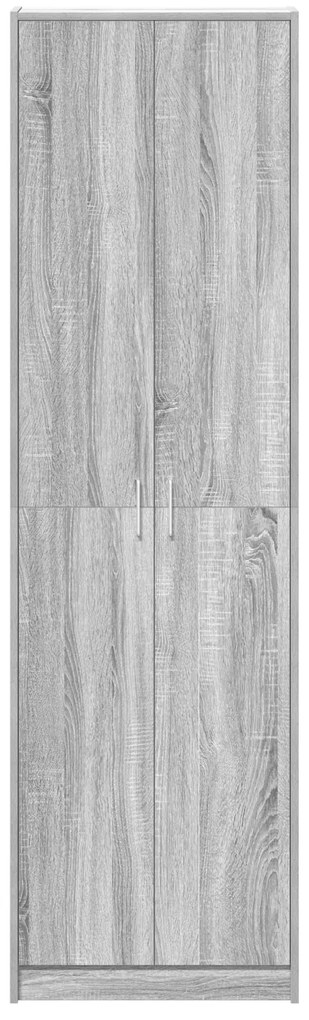 vidaXL Ντουλάπα  Γκρι Σονόμα 55x25x189 εκ. από Μοριοσανίδα