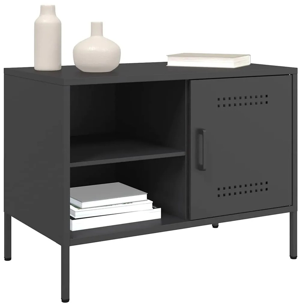 vidaXL Έπιπλο Τηλεόρασης Μαύρο 68x39x50,5 εκ. Ατσάλινο
