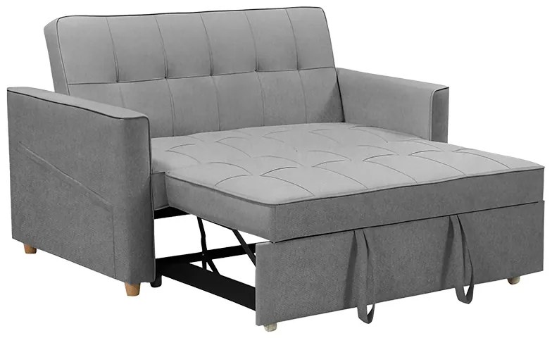 Καναπές-κρεβάτι Commit pakoworld 2θέσιος ύφασμα ανθρακί 142x93x90εκ