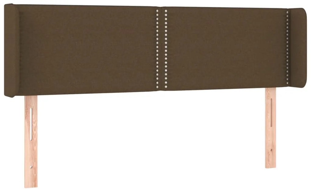 vidaXL Κεφαλάρι με Πτερύγια Σκούρο Καφέ 147x16x78/88 εκ. Υφασμάτινο