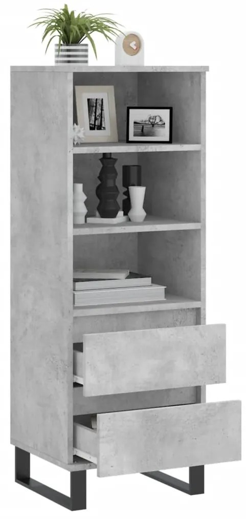 vidaXL Ντουλάπι Γκρι Σκυρ. 40x36x110 εκ. από Επεξεργασμένο Ξύλο