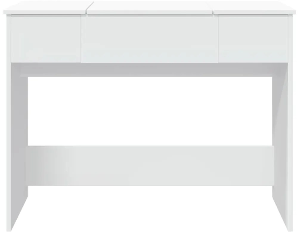 vidaXL Μπουντουάρ με Καθρέφτη Λευκό 100x45x76 εκ.