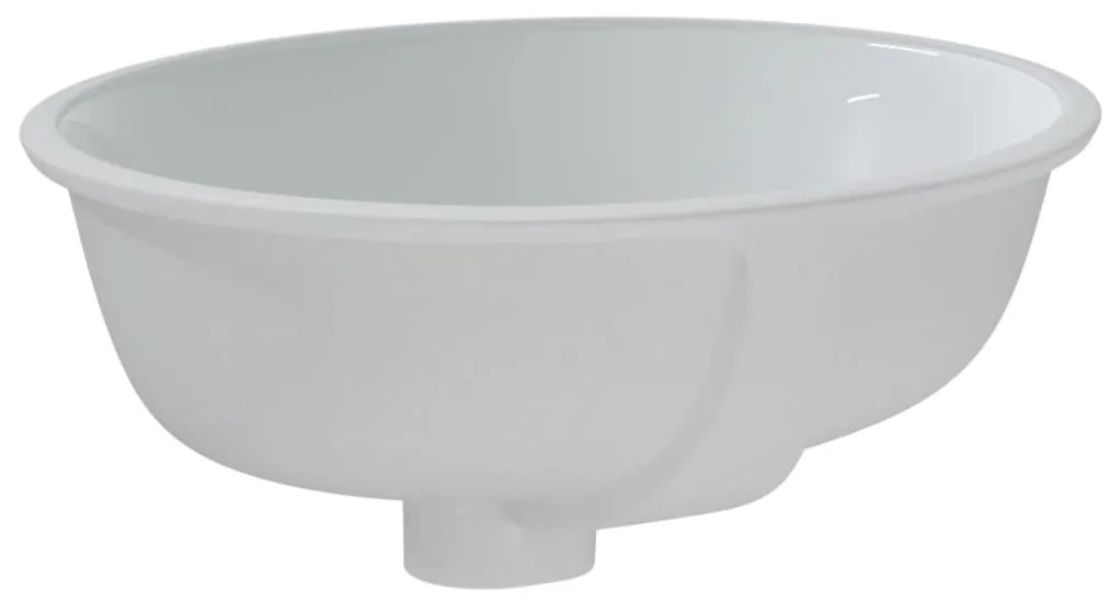 vidaXL Νιπτήρας Μπάνιου Οβάλ Λευκός 38,5 x 33,5 x 19 εκ. Κεραμικός