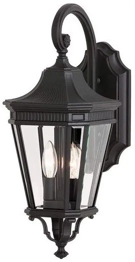 Φανάρι  Απλίκα Φωτιστικό Τοίχου 2xE14  Μαύρο  IP44  52cm  Cotswold Lane FE-COTSLN2-M-BK Elstead Lighting-FE-COTSLN2-M-BK-Μαύρο FE-COTSLN2-M-BK