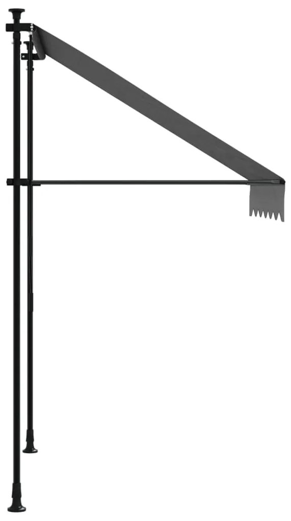 vidaXL Τέντα Συρόμενη Ανθρακί 150 x 150 εκ. από Ύφασμα και Ατσάλι