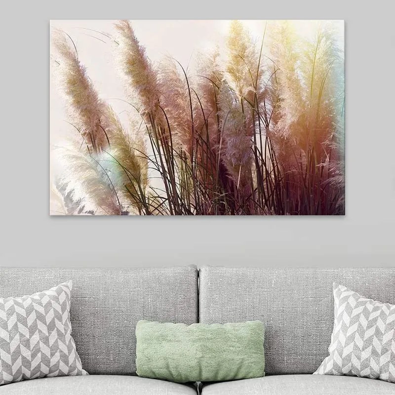 Πίνακας σε καμβά &quot;Soft Pampas&quot; Megapap ψηφιακής εκτύπωσης 125x80x3εκ.