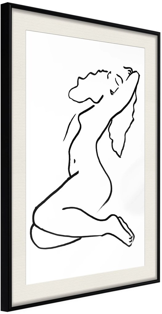 Αφίσα - Coquettish Pose - 20x30 - Μαύρο - Με πασπαρτού