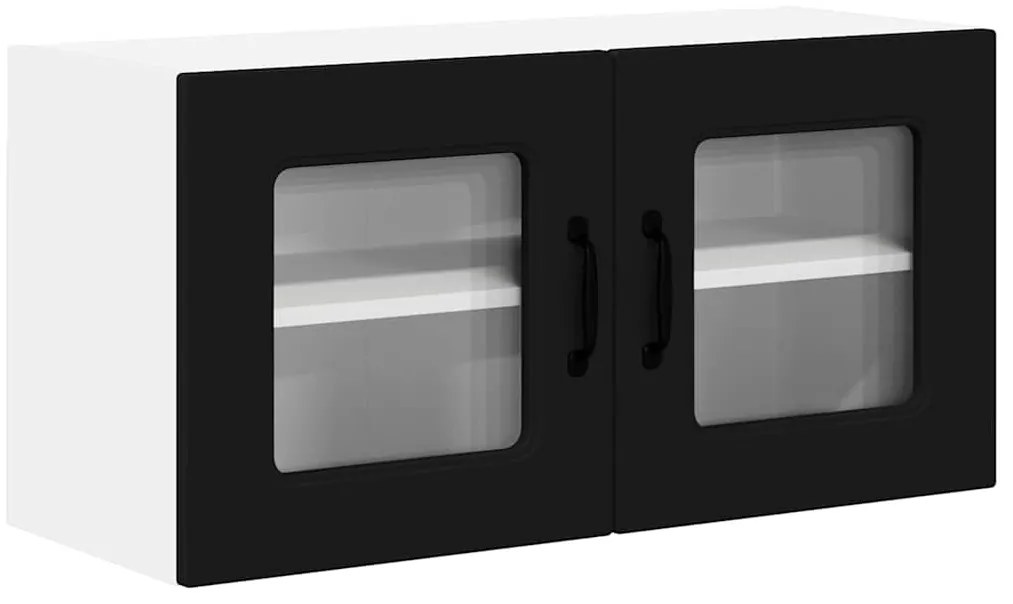 vidaXL Ντουλάπα Κουζίνας με αποθήκευση Kalmar Μαύρο 80 x 31 x 40 εκ