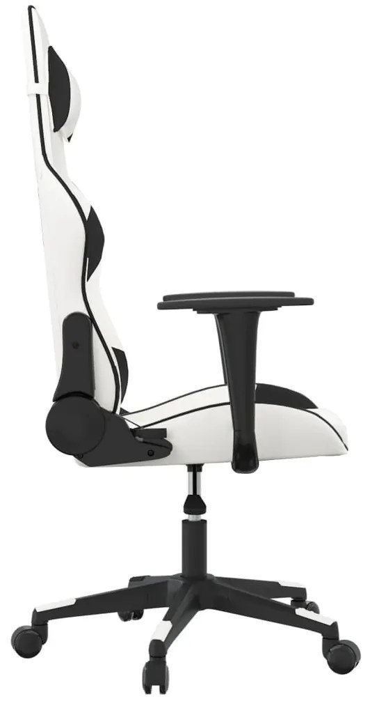 vidaXL Καρέκλα Gaming Λευκό/Μαύρο από Συνθετικό Δέρμα