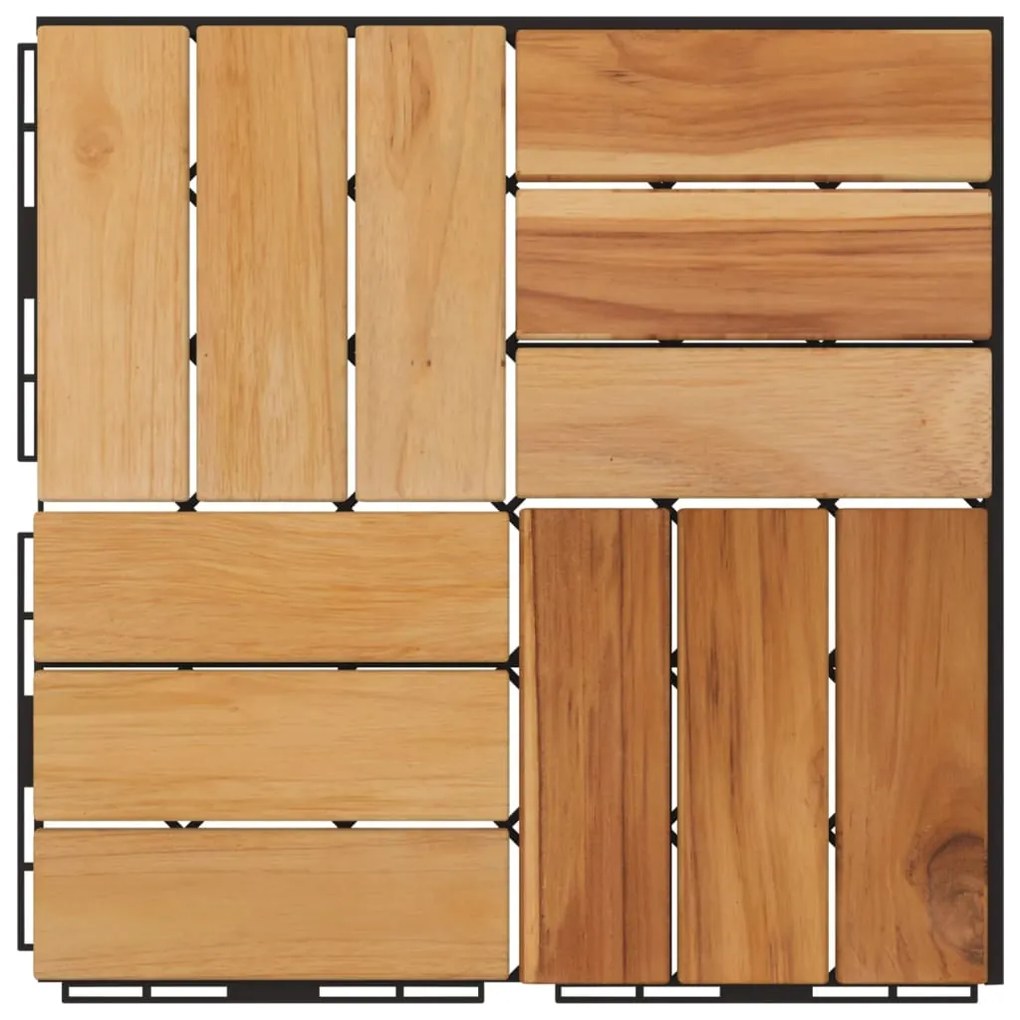 ΠΛΑΚΑΚΙΑ DECK 20 ΤΕΜ. 30 X 30 ΕΚ. ΑΠΟ ΜΑΣΙΦ ΞΥΛΟ TEAK 3152104