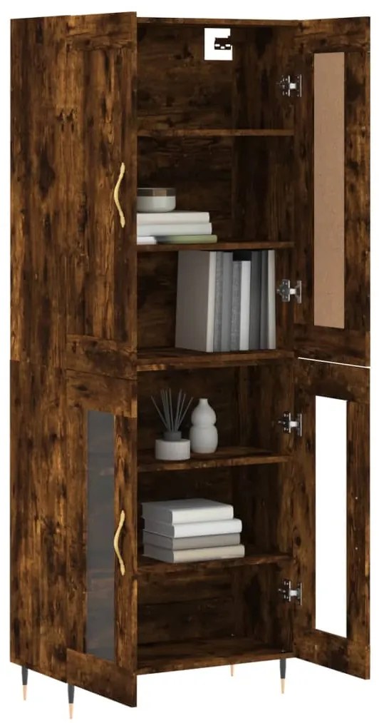 vidaXL Ντουλάπι Καπνιστή Δρυς 69,5x34x180 εκ. από Επεξεργασμένο Ξύλο