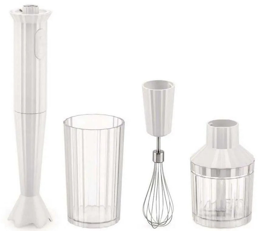 Μπλέντερ-Μίξερ Χειρός Plissé (Σετ 4Τμχ) MDL10S W White Alessi Plastic
