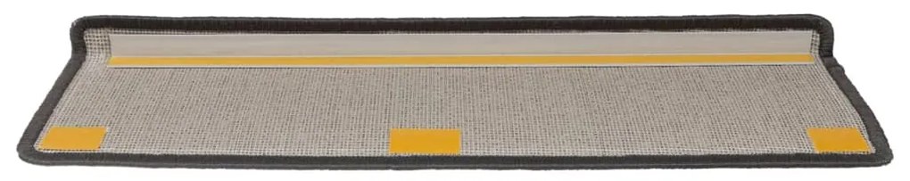 vidaXL Πατάκια Σκαλοπατιών 15 τεμ. Σκούρο Γκρι 65x21x4 εκ. με Ορθογώνια Άκρη