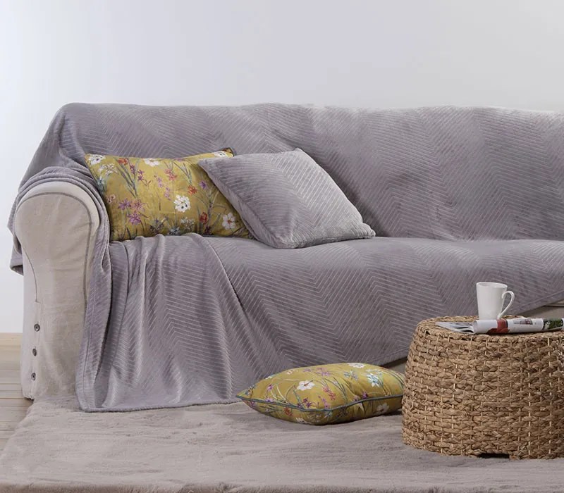 Ριχτάρι Τριθέσιου Dakari Grey 180x300 Nef-Nef Homeware