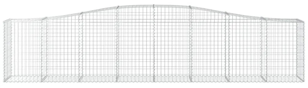 vidaXL Συρματοκιβώτια Τοξωτά 15 τεμ. 400x50x80/100 εκ. Γαλβαν. Ατσάλι