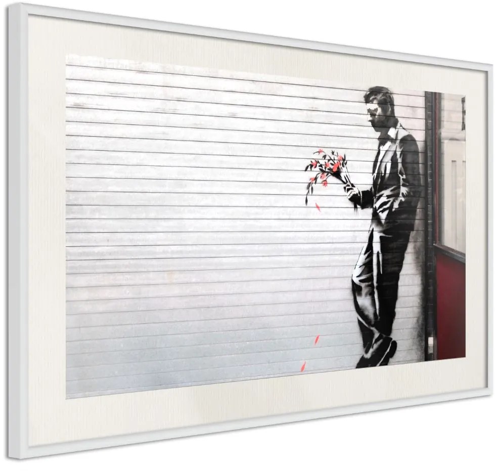 Αφίσα - Banksy: Waiting in Vain - 30x20 - Χρυσό - Χωρίς πασπαρτού