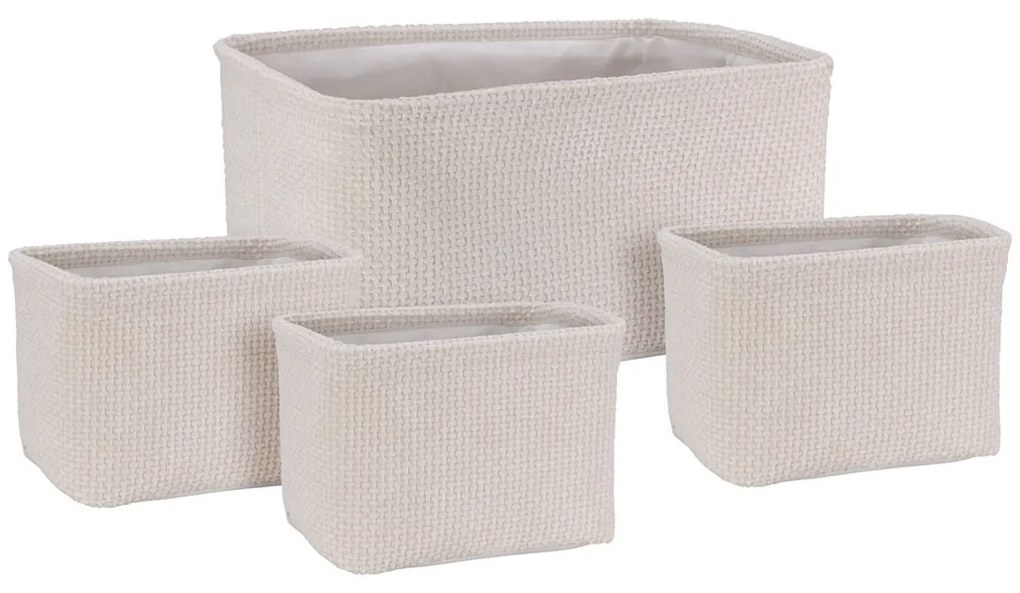 Καλάθια Αποθήκευσης (Σετ 4τμχ) K-M Cream AAE444280