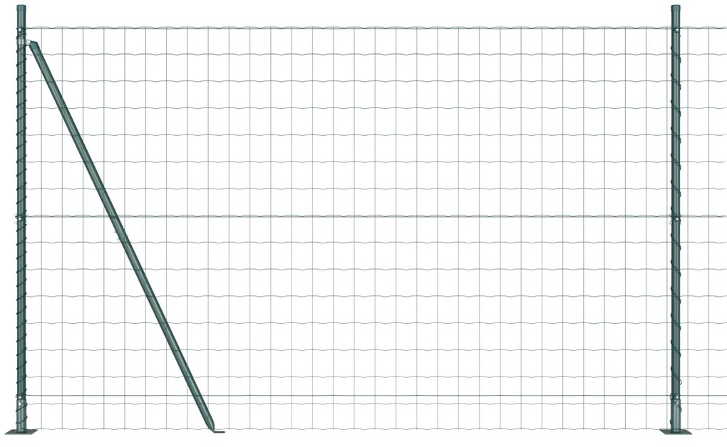 vidaXL Euro Fence με 13 φλαντζοειδείς πόλους 1,2x25 μ από γαλβανισμένο χάλυβα