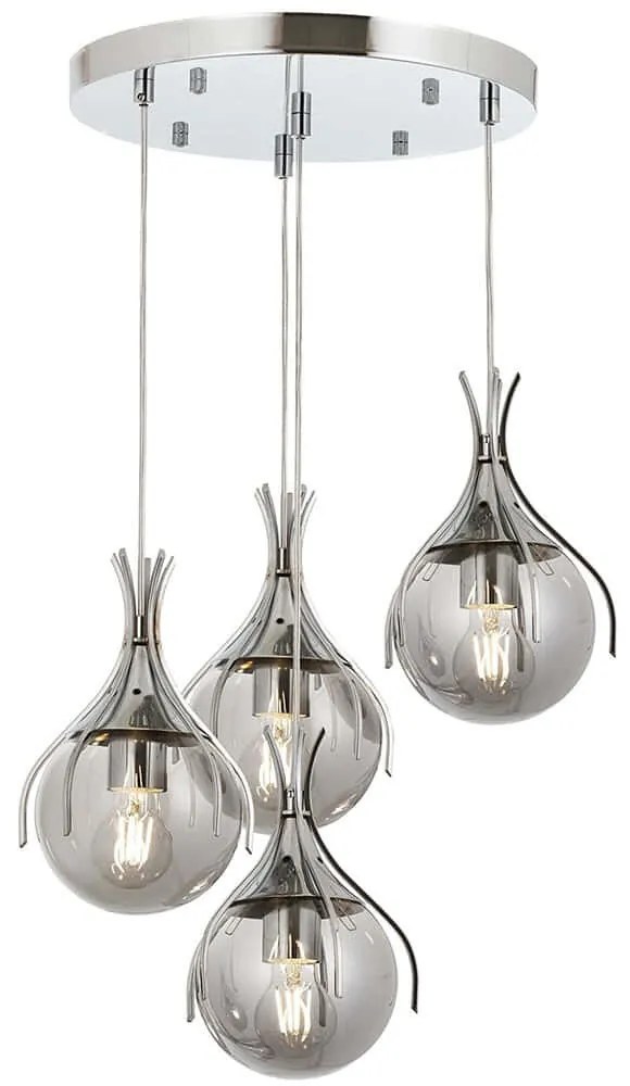 Φωτιστικό Οροφής 683AVN1224 Φ40x100cm 4xE27 6W Chrome Opviq