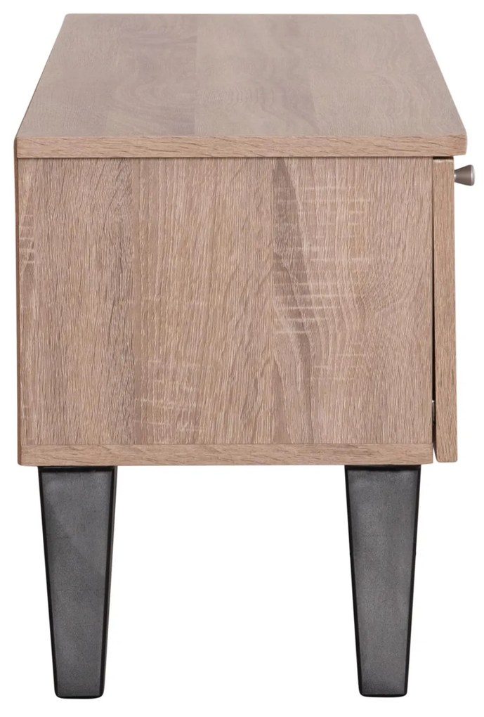 Έπιπλο τηλεόρασης IREN Μελαμίνη σε Sonoma Oak - Μαύρο 120x34x41Yεκ. 120x34x41 εκ.