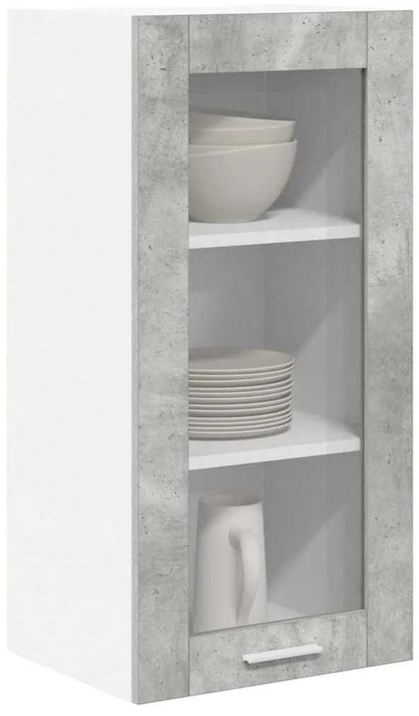 vidaXL Κρεμαστό ντουλάπι 2 pcs Σκυρόδεμα Γκρι 40 x 31 x 80 εκ.