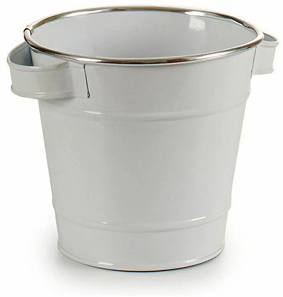 Γλάστρα Ibergarden Λευκό Ασημί Ψευδάργυρος Κύβος 19,5 x 14,5 x 16,5 cm (24 Μονάδες)