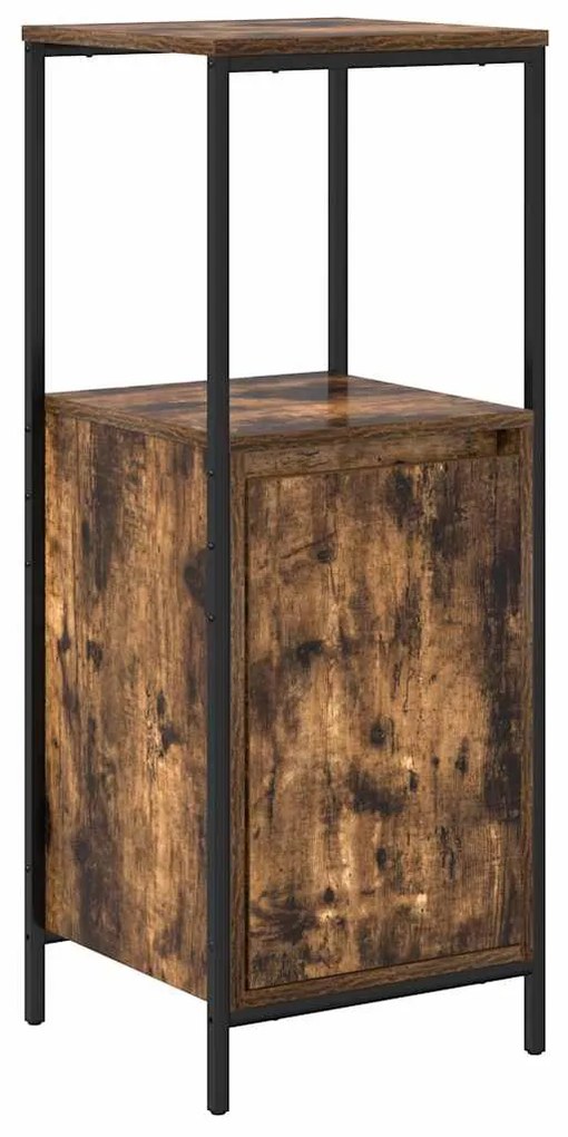 vidaXL Σετ Επίπλων Μπάνιου με ράφι 5 pcs Φουσκωτό δρυς και Μαύρο