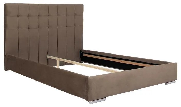 Επενδυμένο Κρεβάτι New Cagliari Fylliana Μπέζ - Καφέ 160x200 εκ. 167x214x115 εκ.