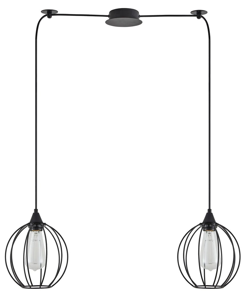 Φωτιστικό Οροφής SE21-BL-B10-BL2-GR2 ADEPT PENDANT Black Metal Grid Pendant+ - 51W - 100W - 77-8756