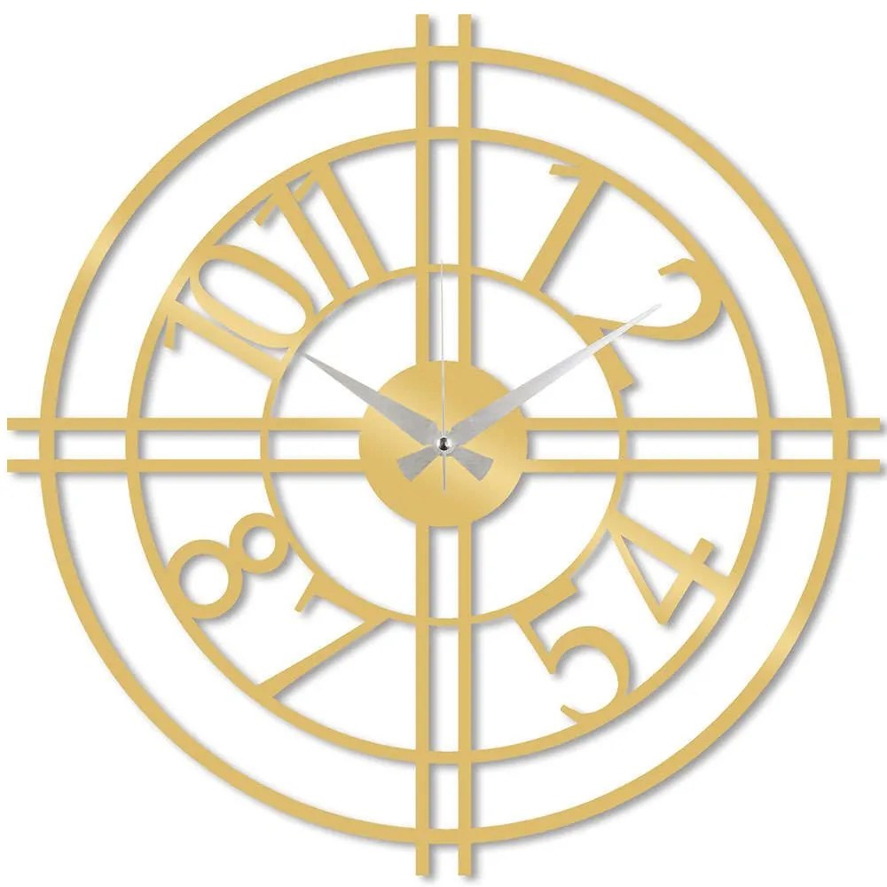 Ρολόι Τοίχου 891TNL2199 49x49cm Gold Wallity Metal