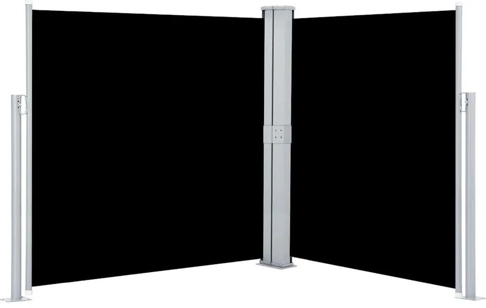 vidaXL Σκίαστρο Πλαϊνό Συρόμενο Μαύρο 140 x 600 εκ.